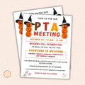 October PTA PTO Monthly Meetings Flyer Template