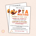 November PTA PTO Monthly Meeting Flyer Template