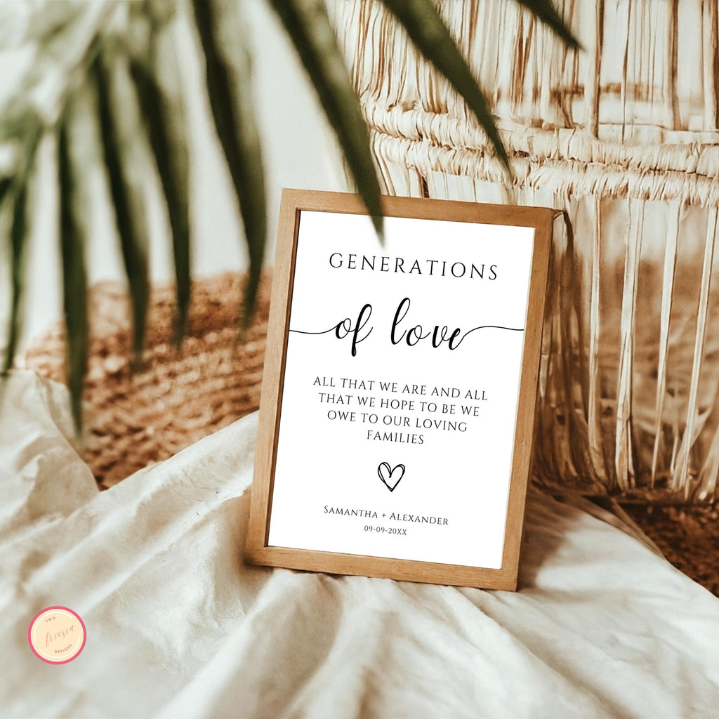 Generations Of Love Sign