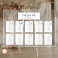 5x7 Alphabetical Seating Chart Template