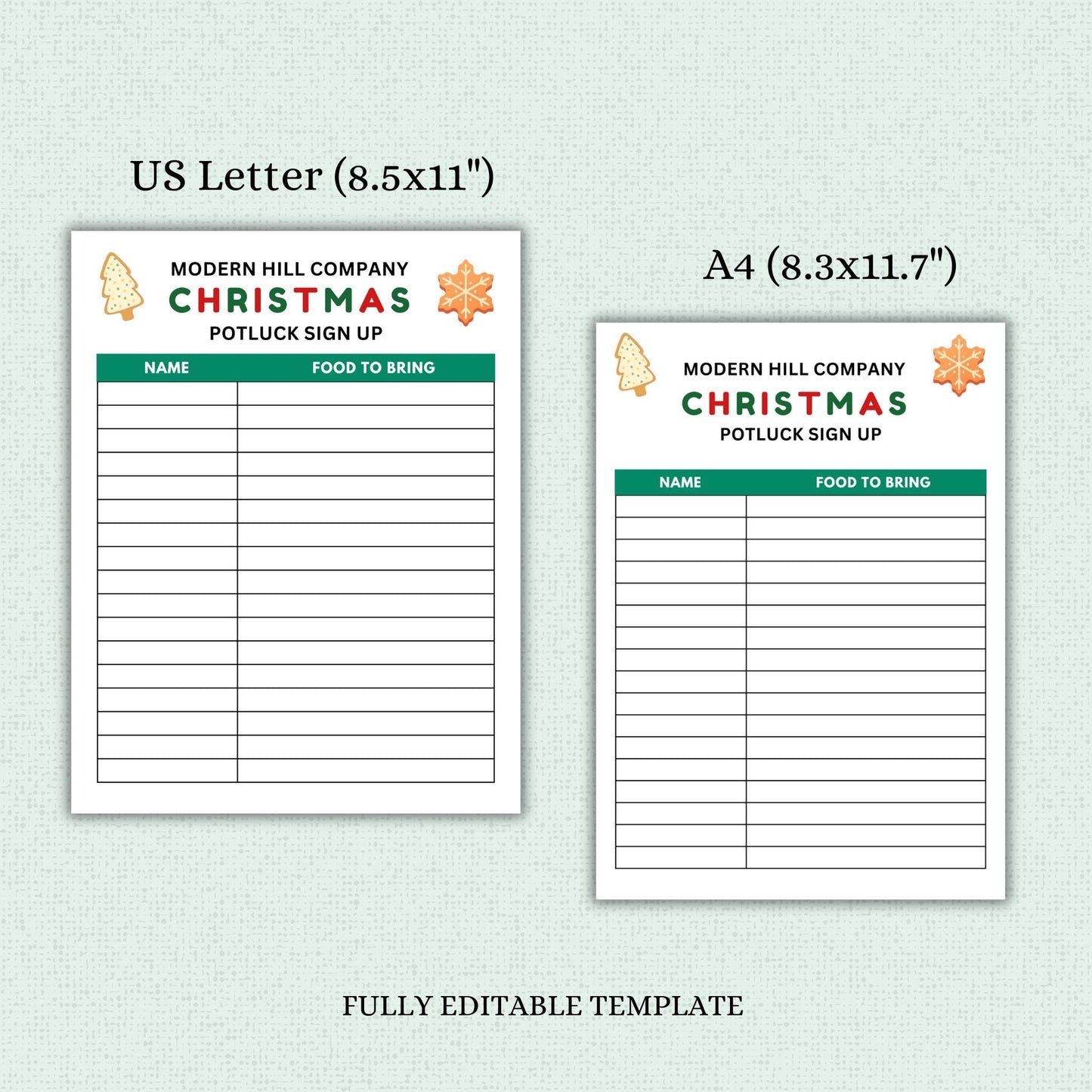 Christmas Potluck Flyer Template