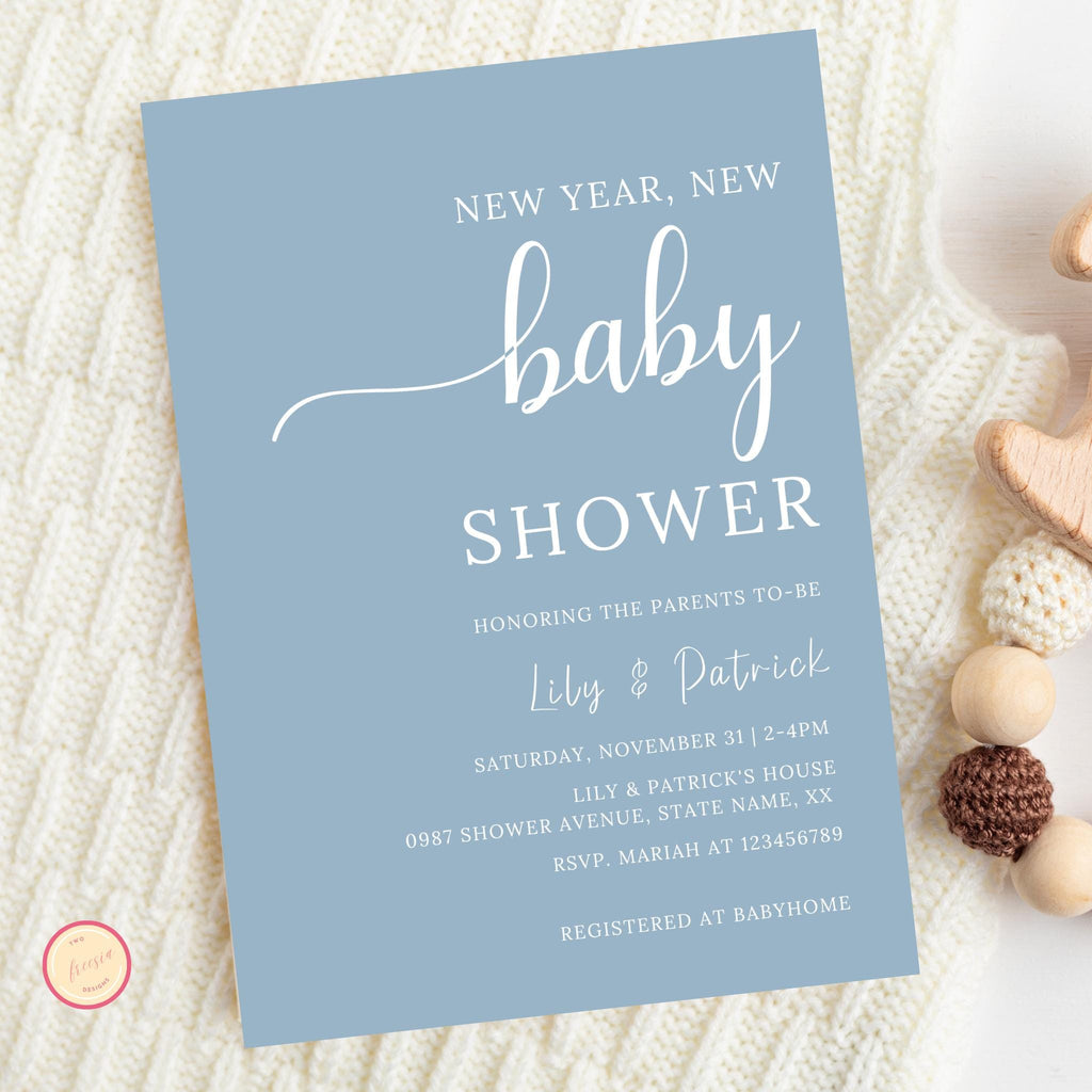 New Year, New Baby Shower Invitation Template