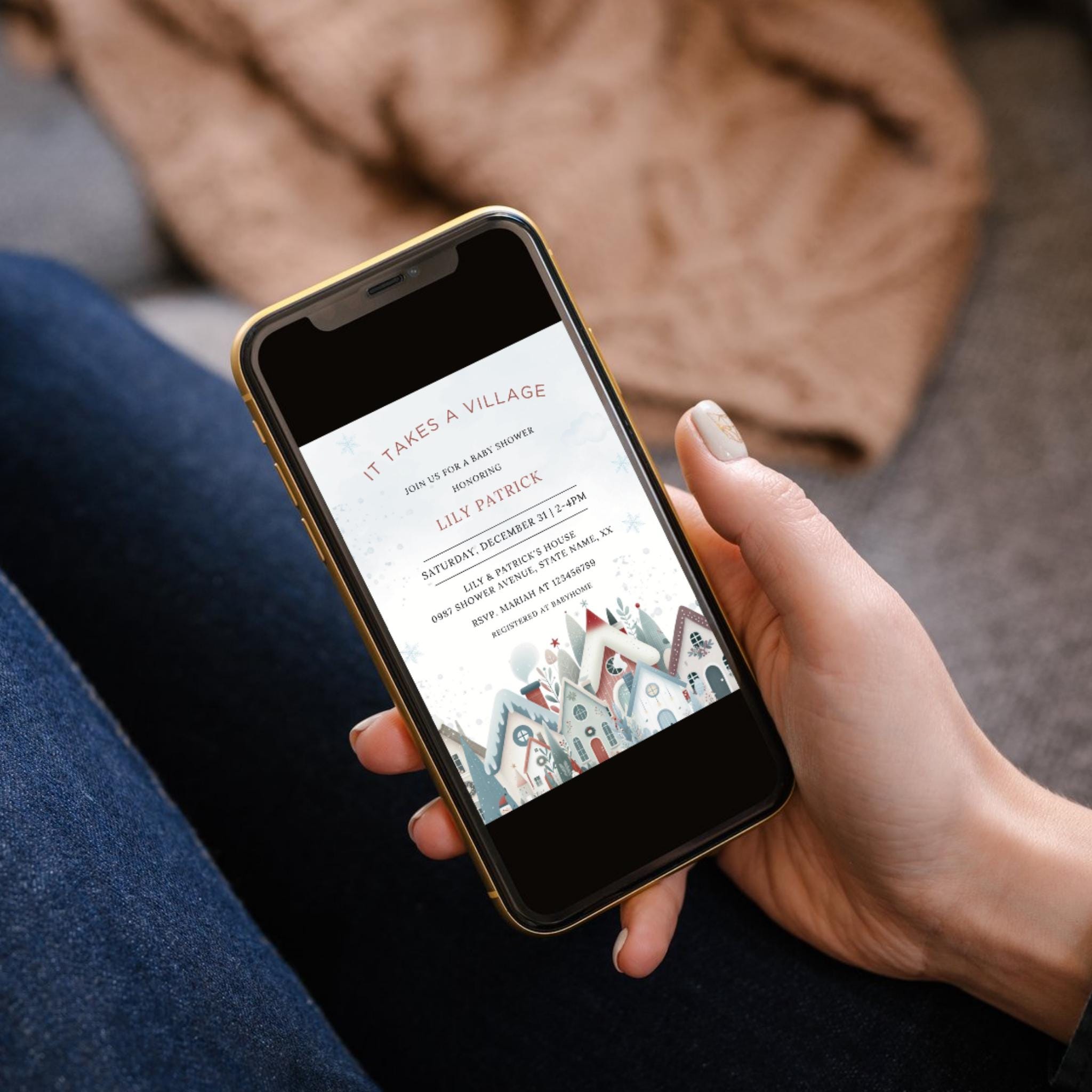 It Takes A Village Baby Shower Invitation