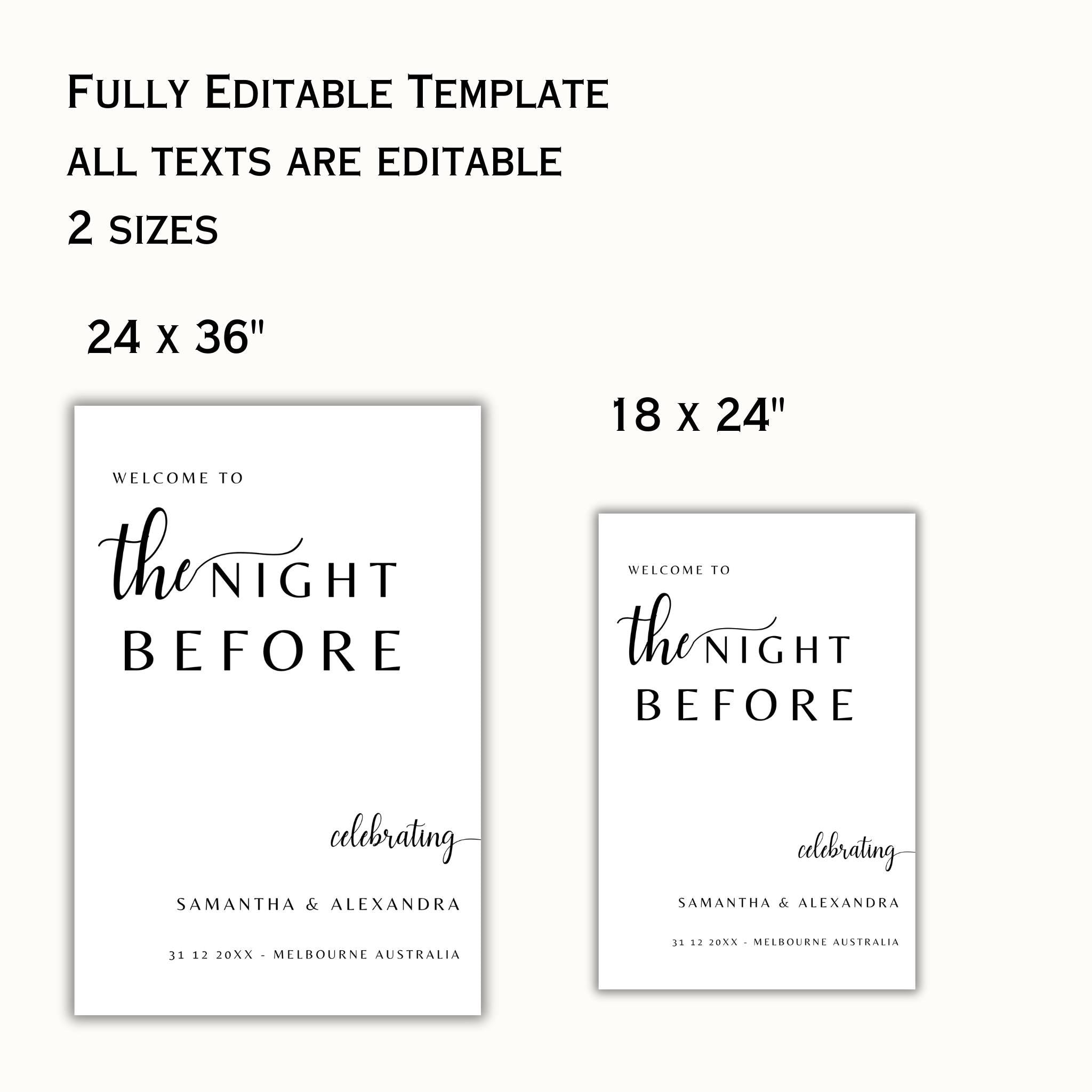 The Night Before Sign