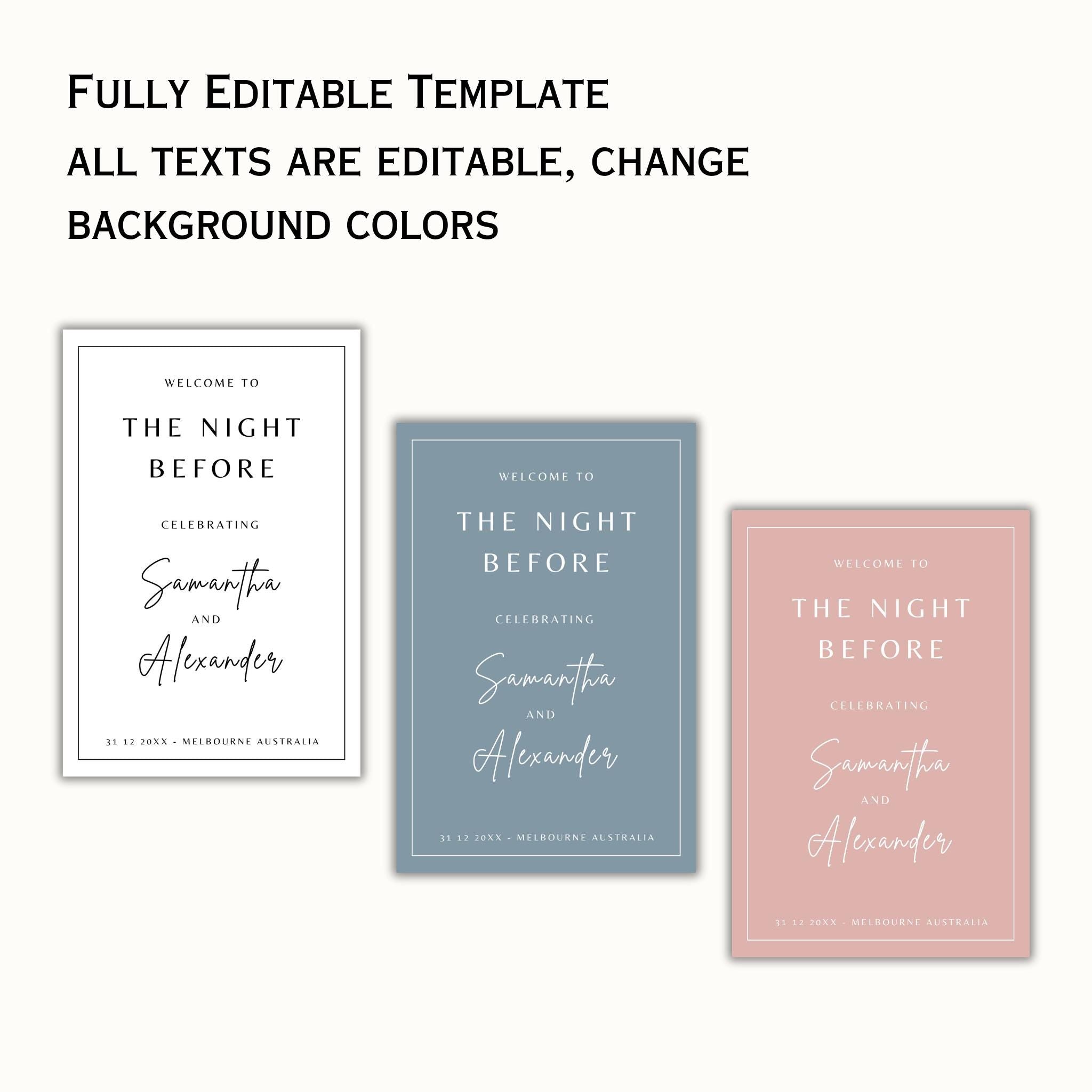 Minimalist Wedding Rehearsal Sign