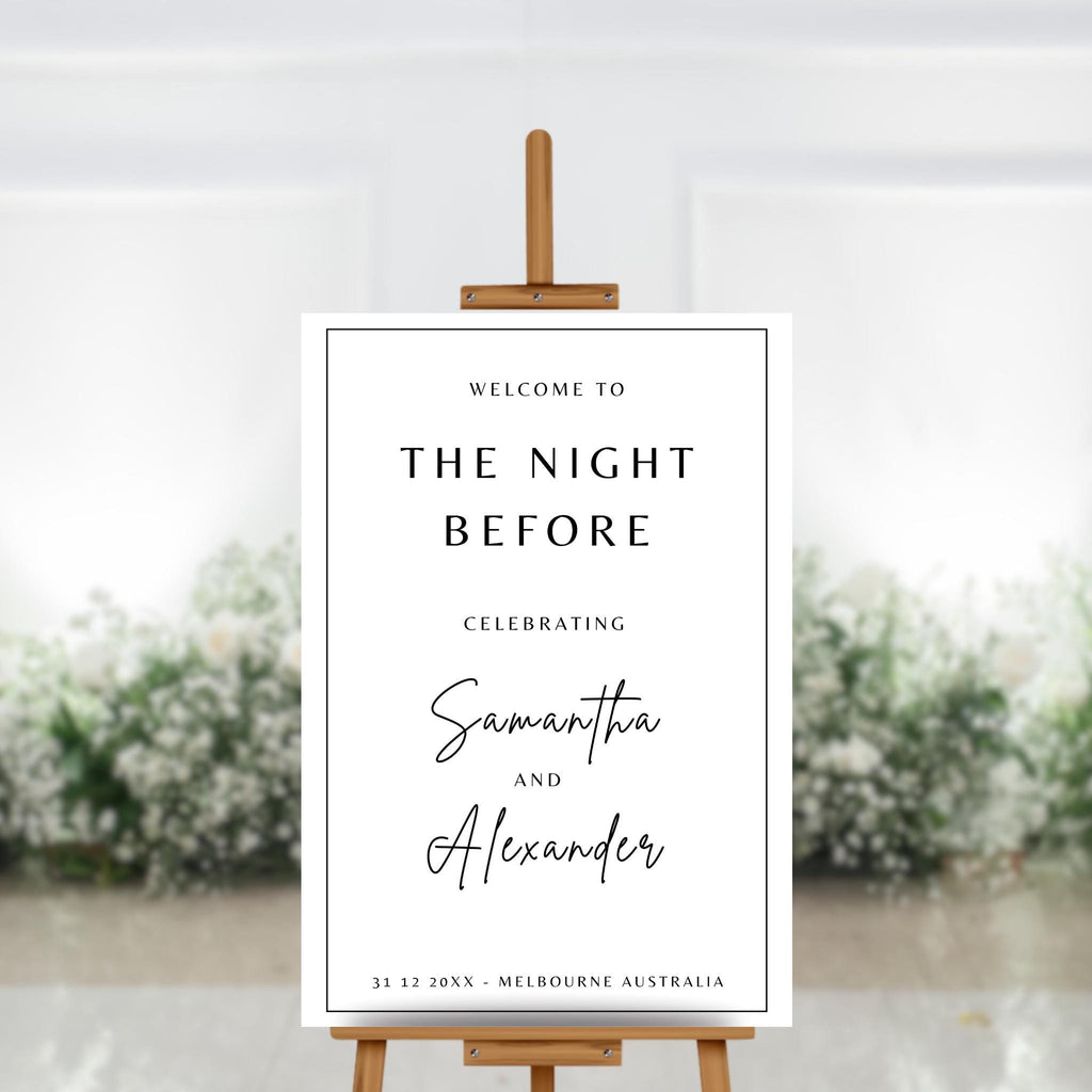 Minimalist Wedding Rehearsal Sign