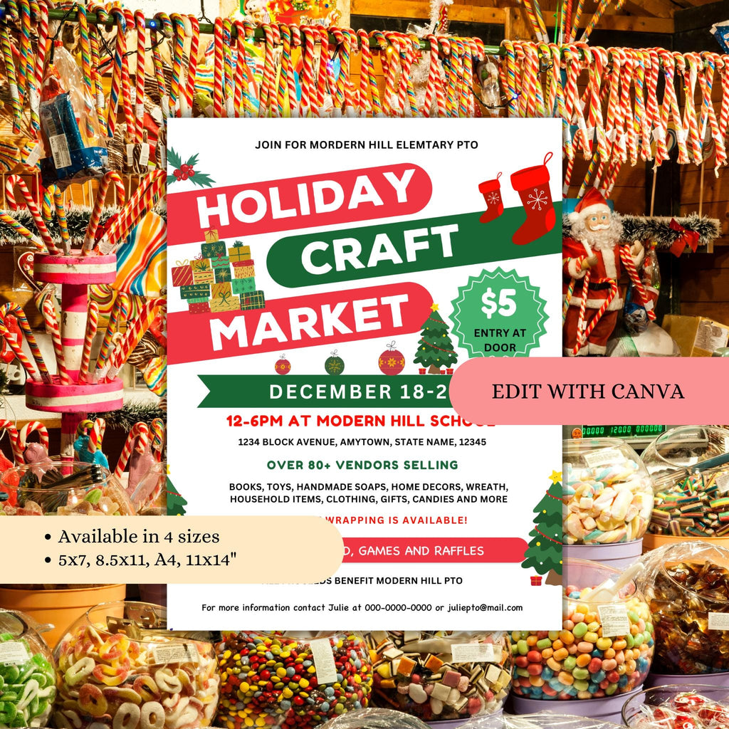 Holiday Craft Market Flyer Template