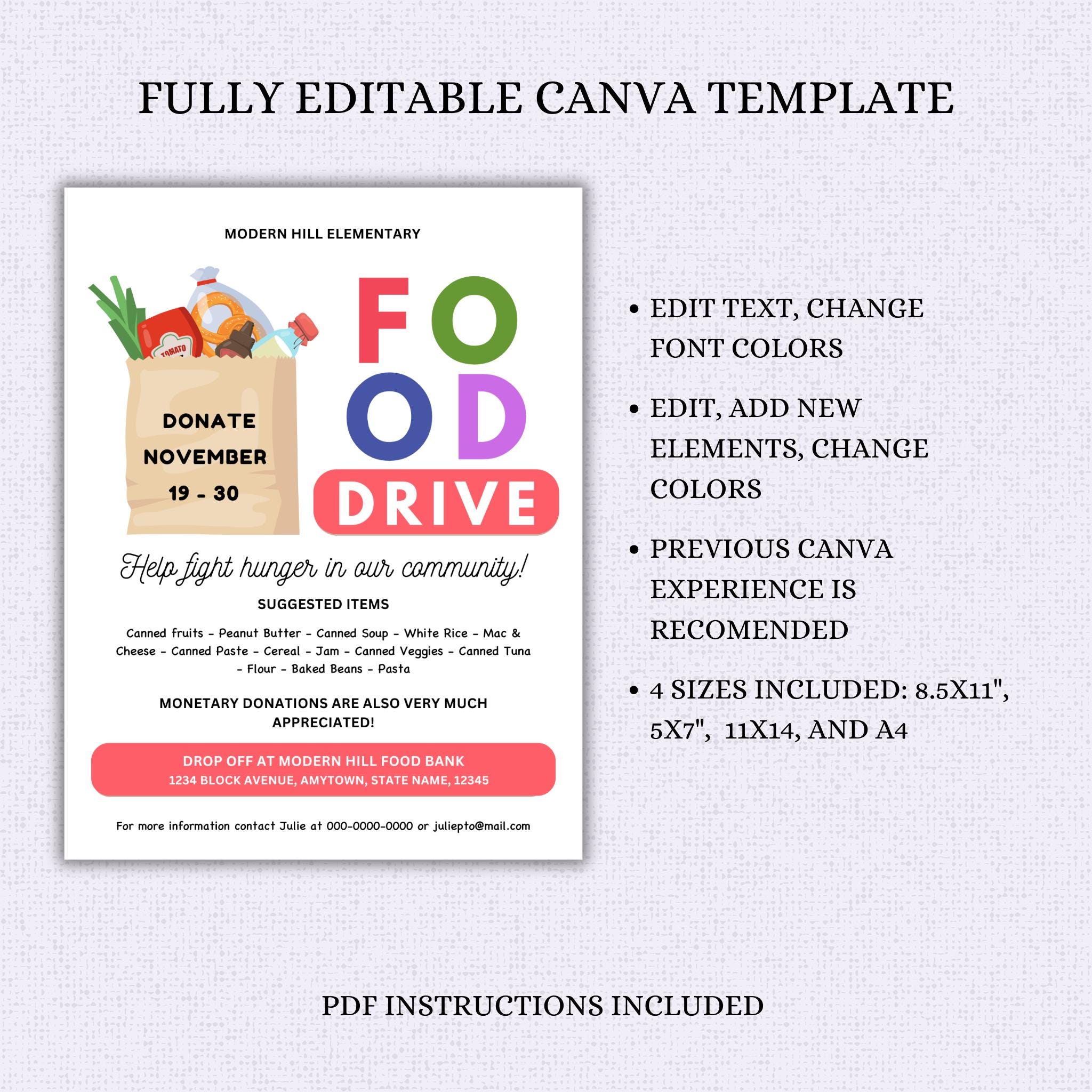 Food Drive Flyer Template