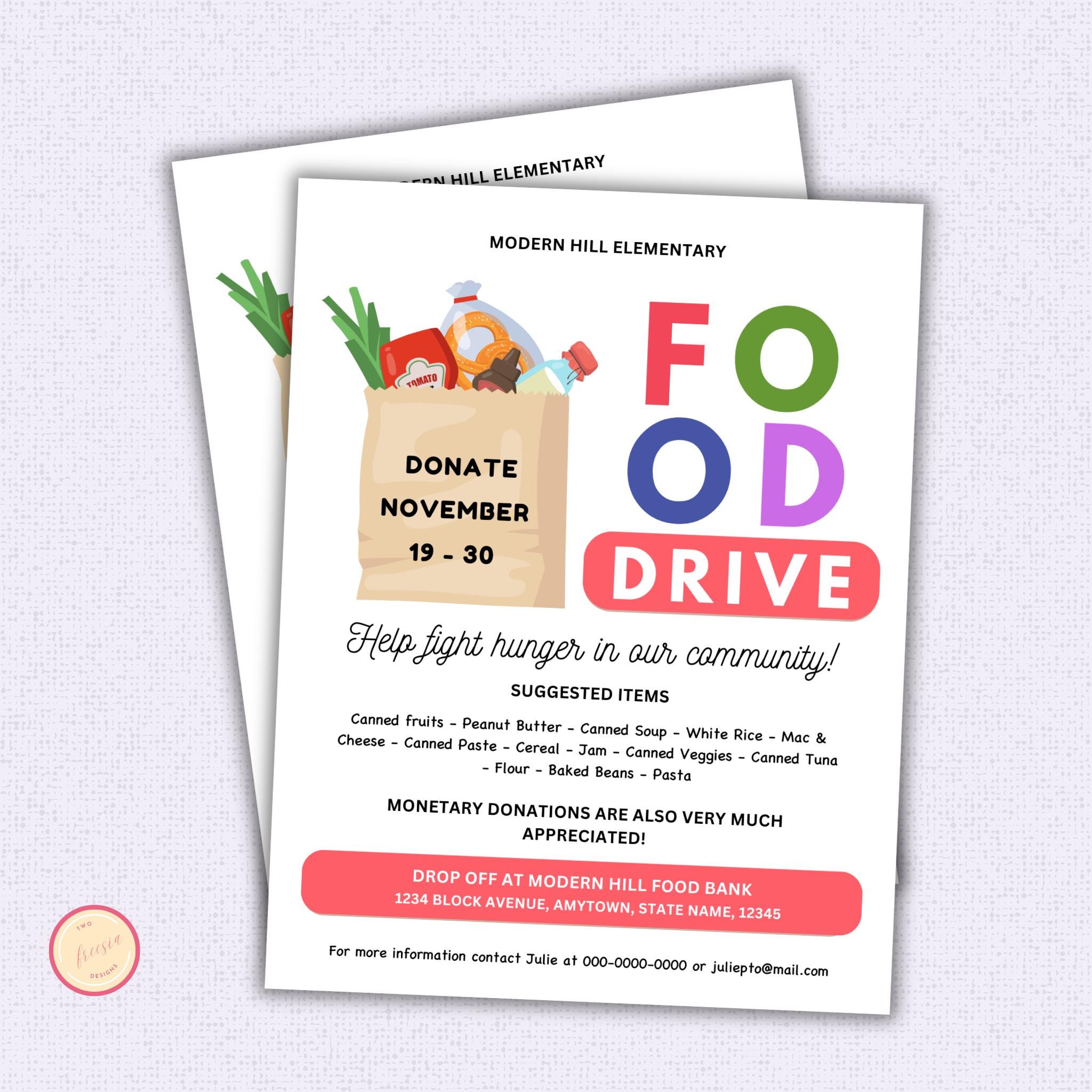Food Drive Flyer Template