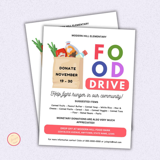 Food Drive Flyer Template