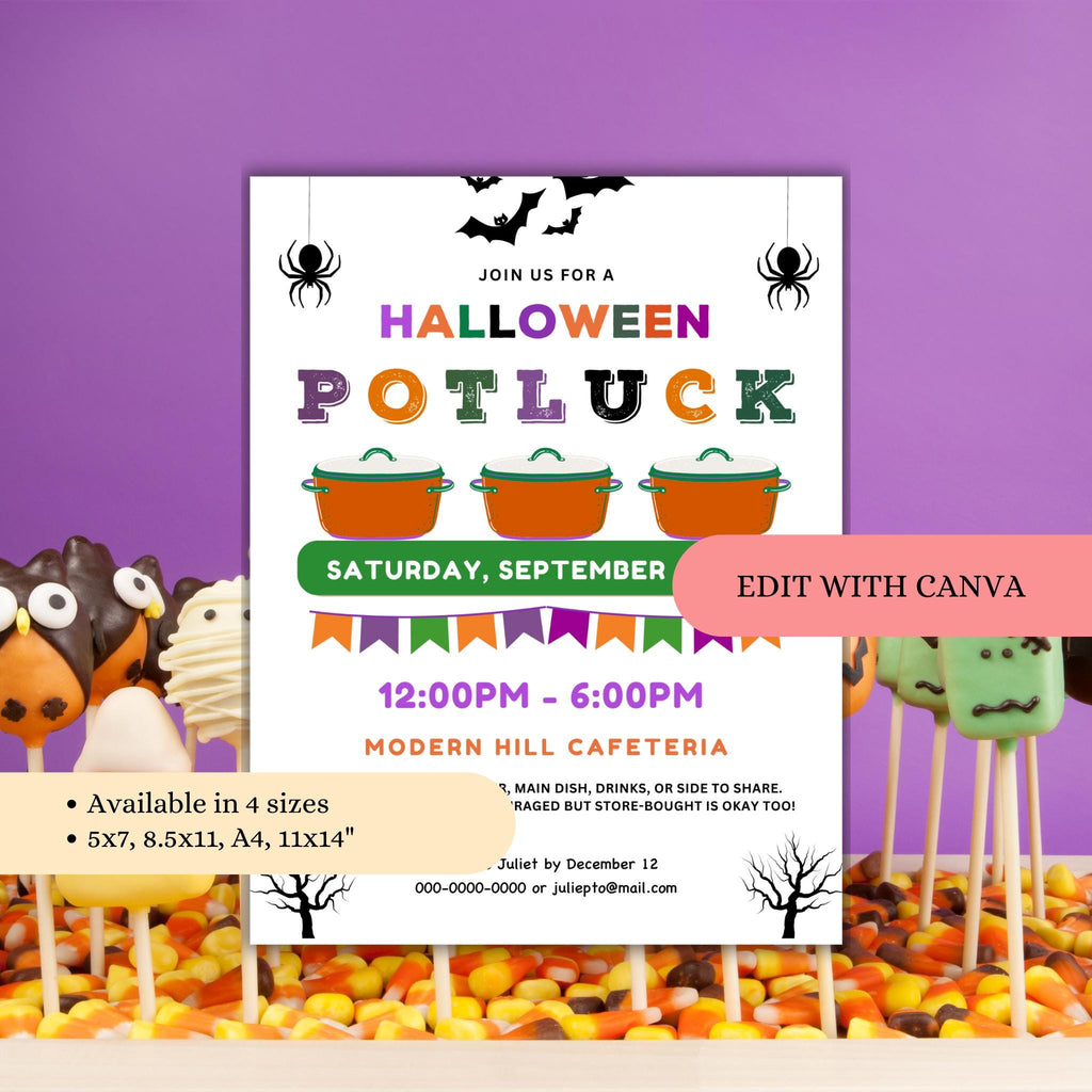 Halloween Potluck Flyer Template
