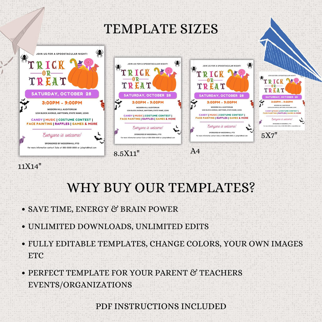Halloween Trick or Treat Flyer Template