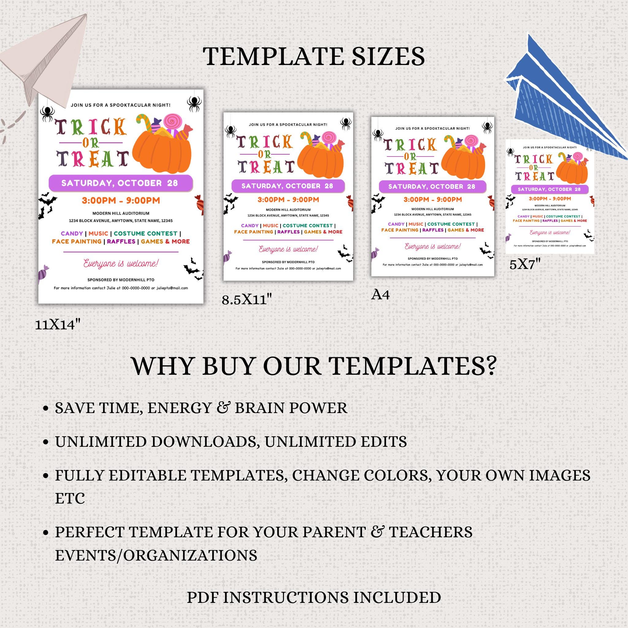 Halloween Trick or Treat Flyer Template