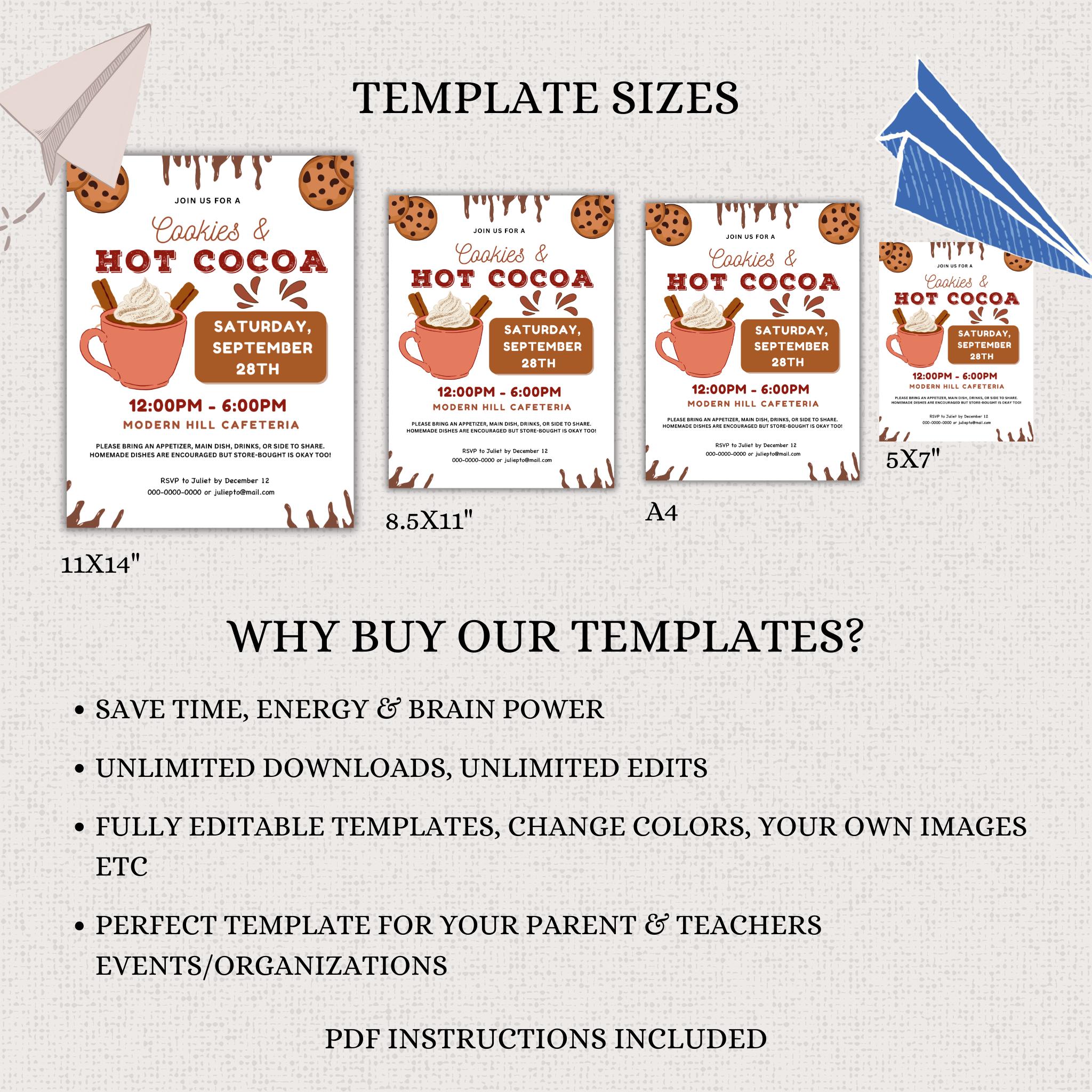 Cookies and Hot Cocoa Flyer Template