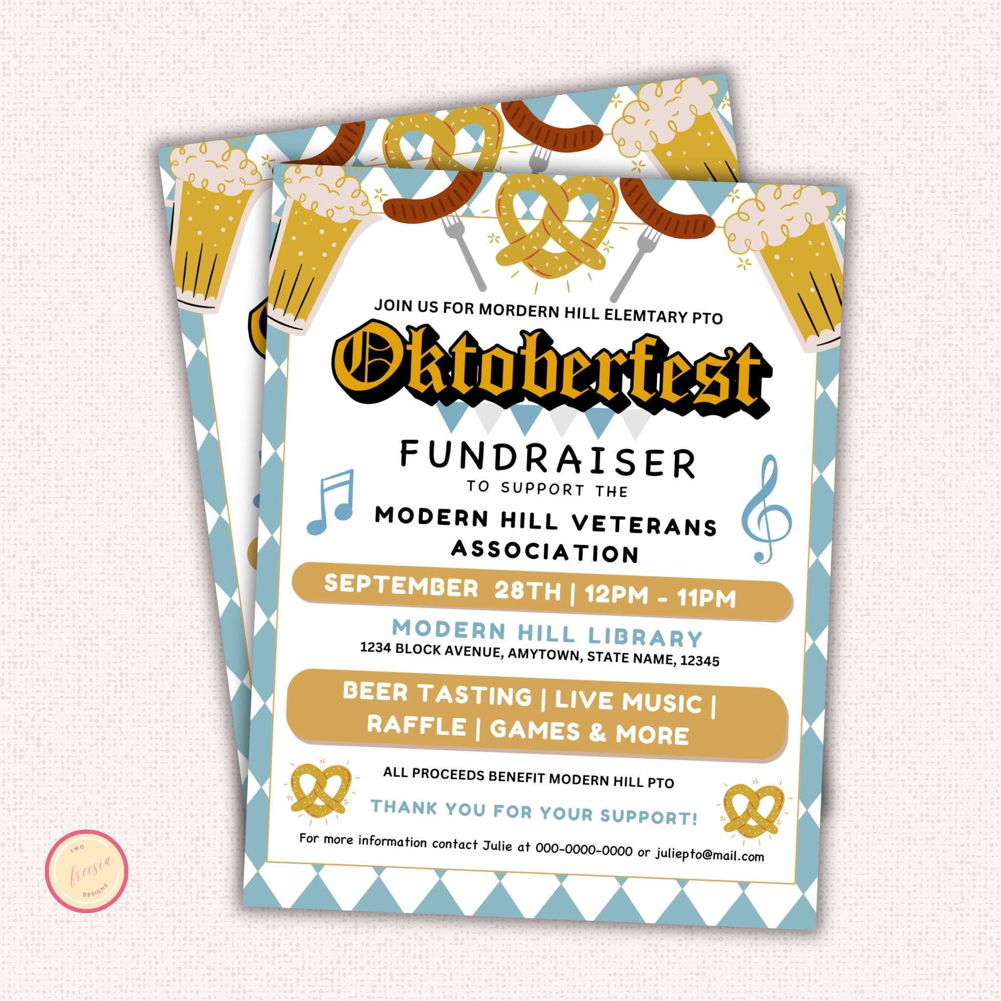 Oktoberfest Fundraiser Flyer Template