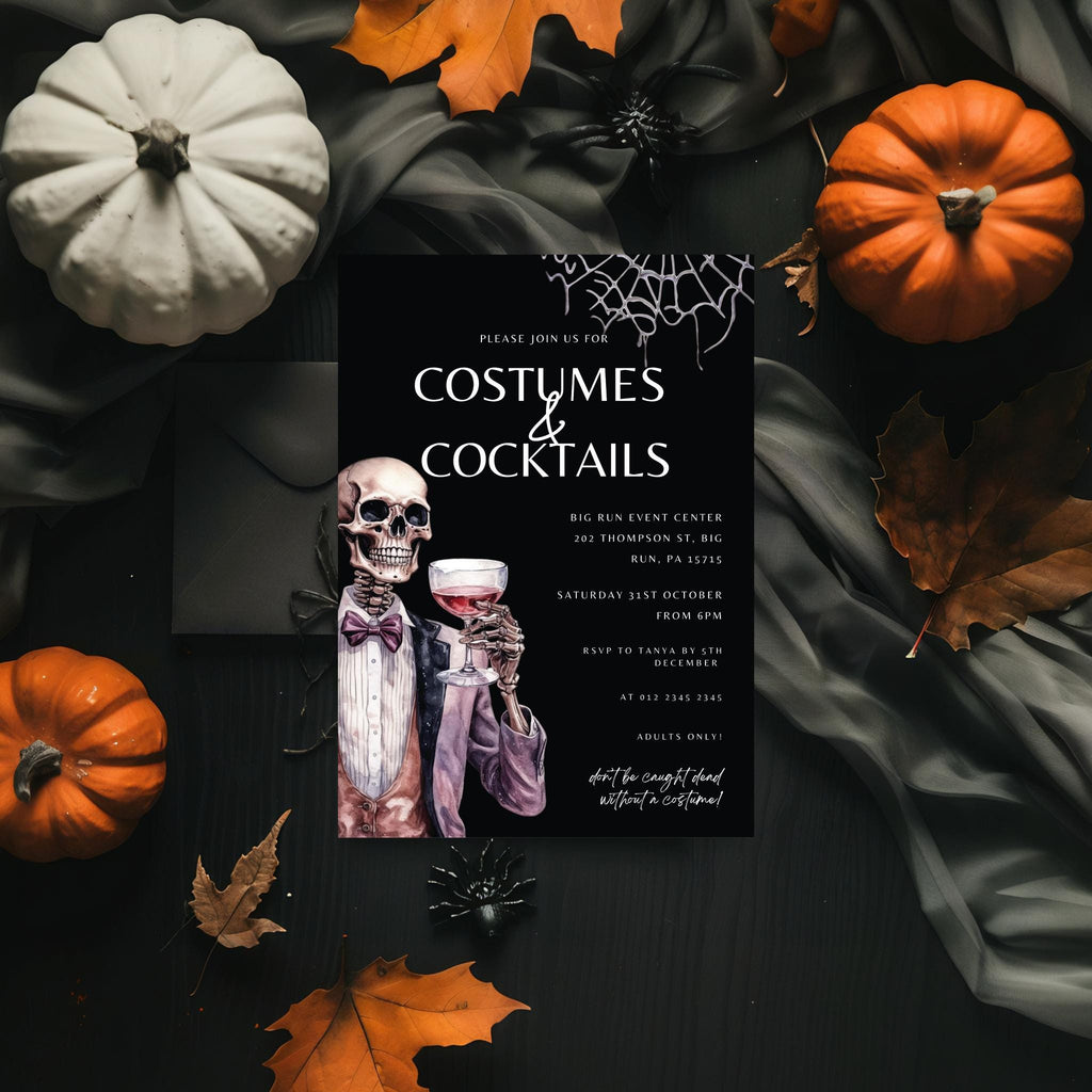 Costumes and Cocktails Invitation Template