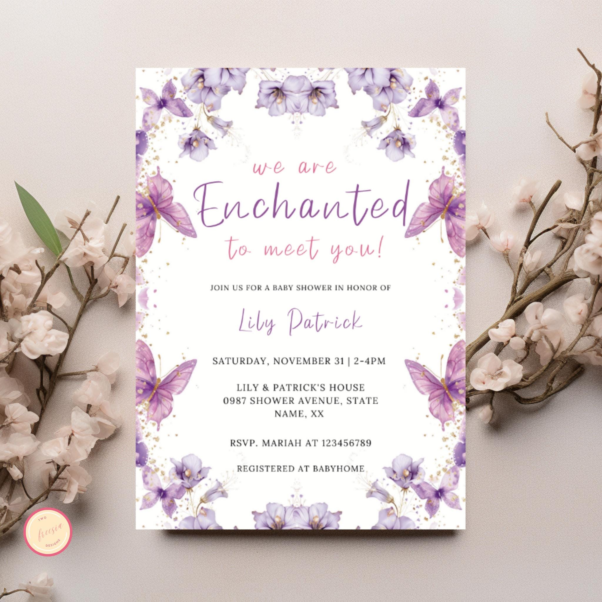 Enchanted to Meet You Baby Shower Invitation