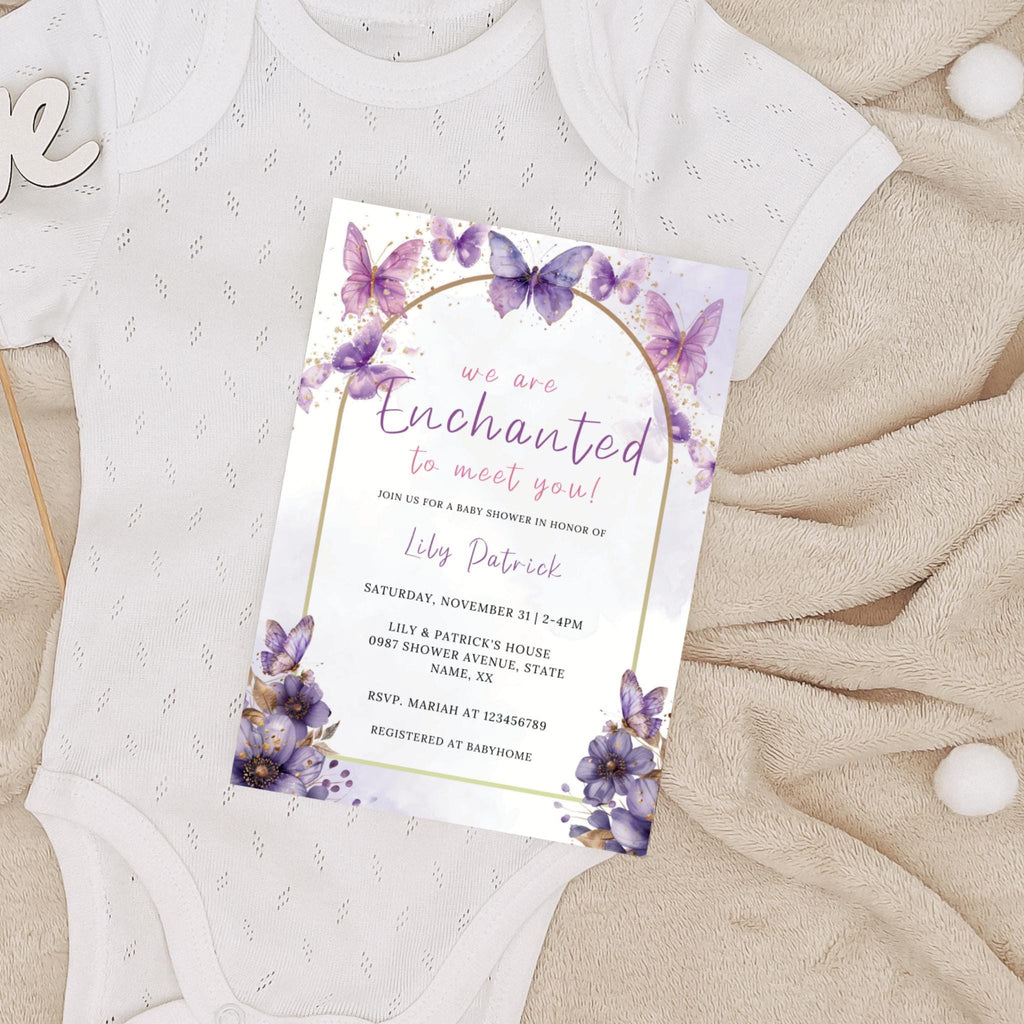We are Enchanted to Meet You Baby Shower Invitation
