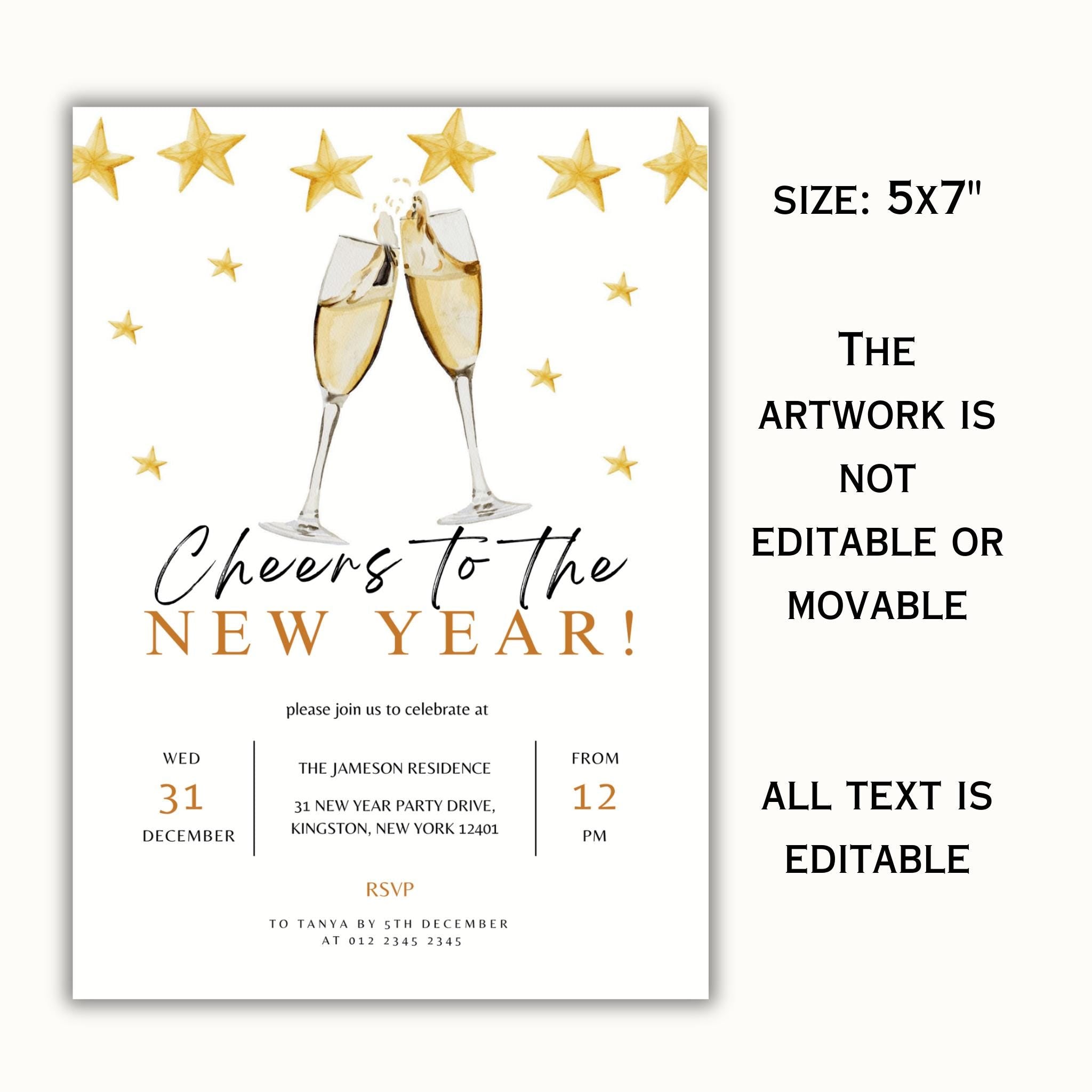 New Years Eve Invitation | Gold