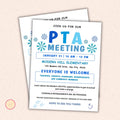 January PTA PTO Monthly Meetings Flyer Template