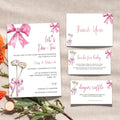 Pink Bow and Club Golf Baby Shower Invitation Bundle
