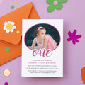 Editable 1st Birthday Photo Invitation