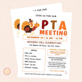 November PTO Monthly Meetings Flyer Template