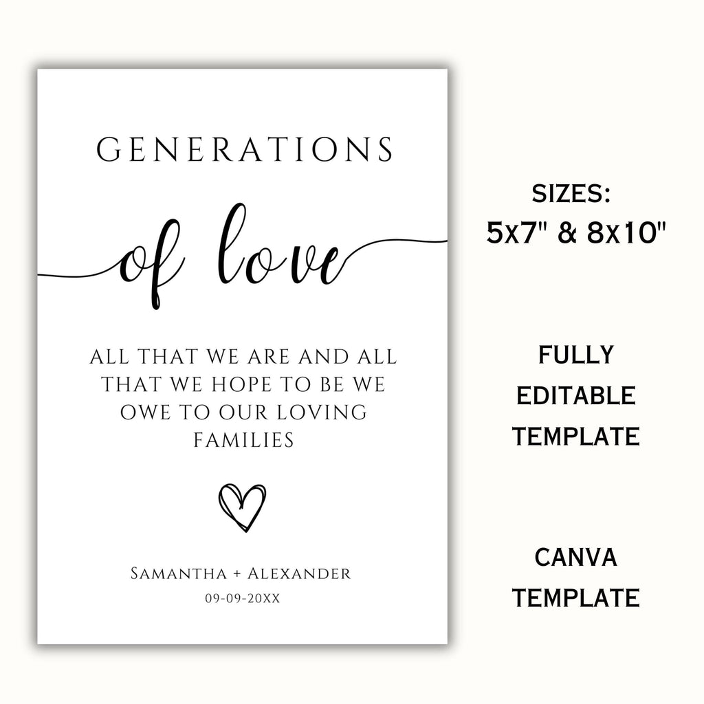 Generations Of Love Sign