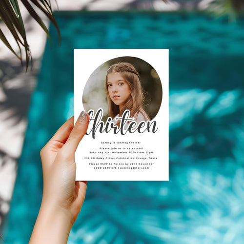 13th Birthday Photo Invitation