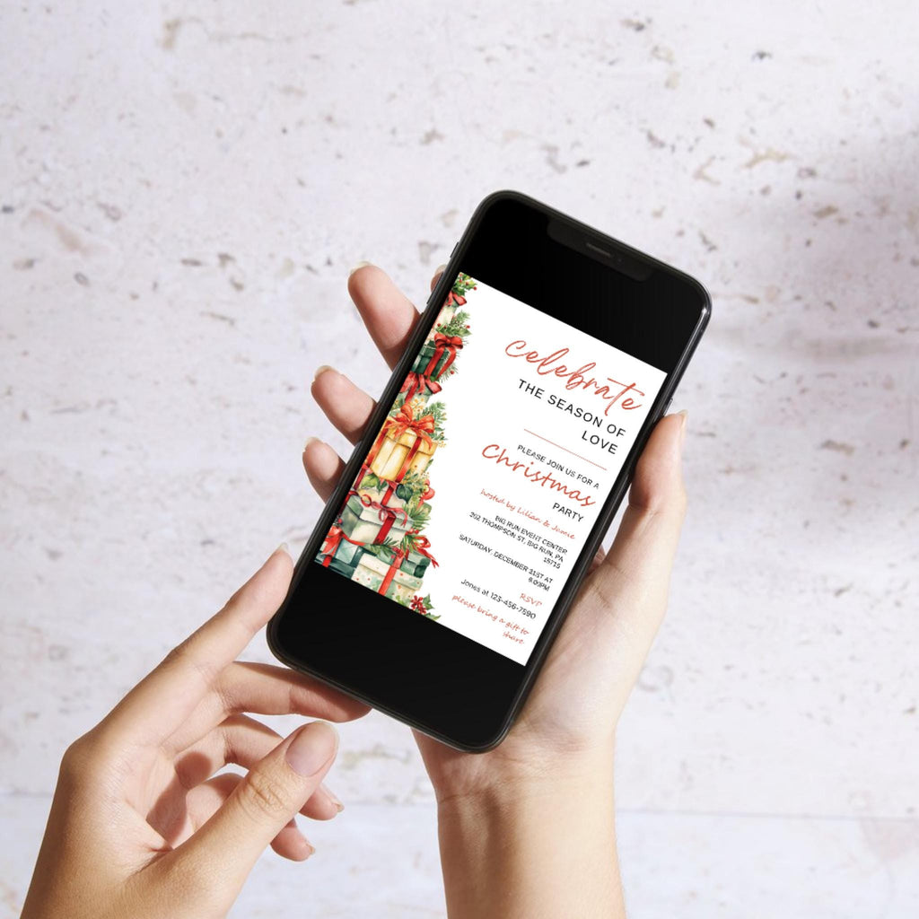 Christmas Tree Holiday Invitation