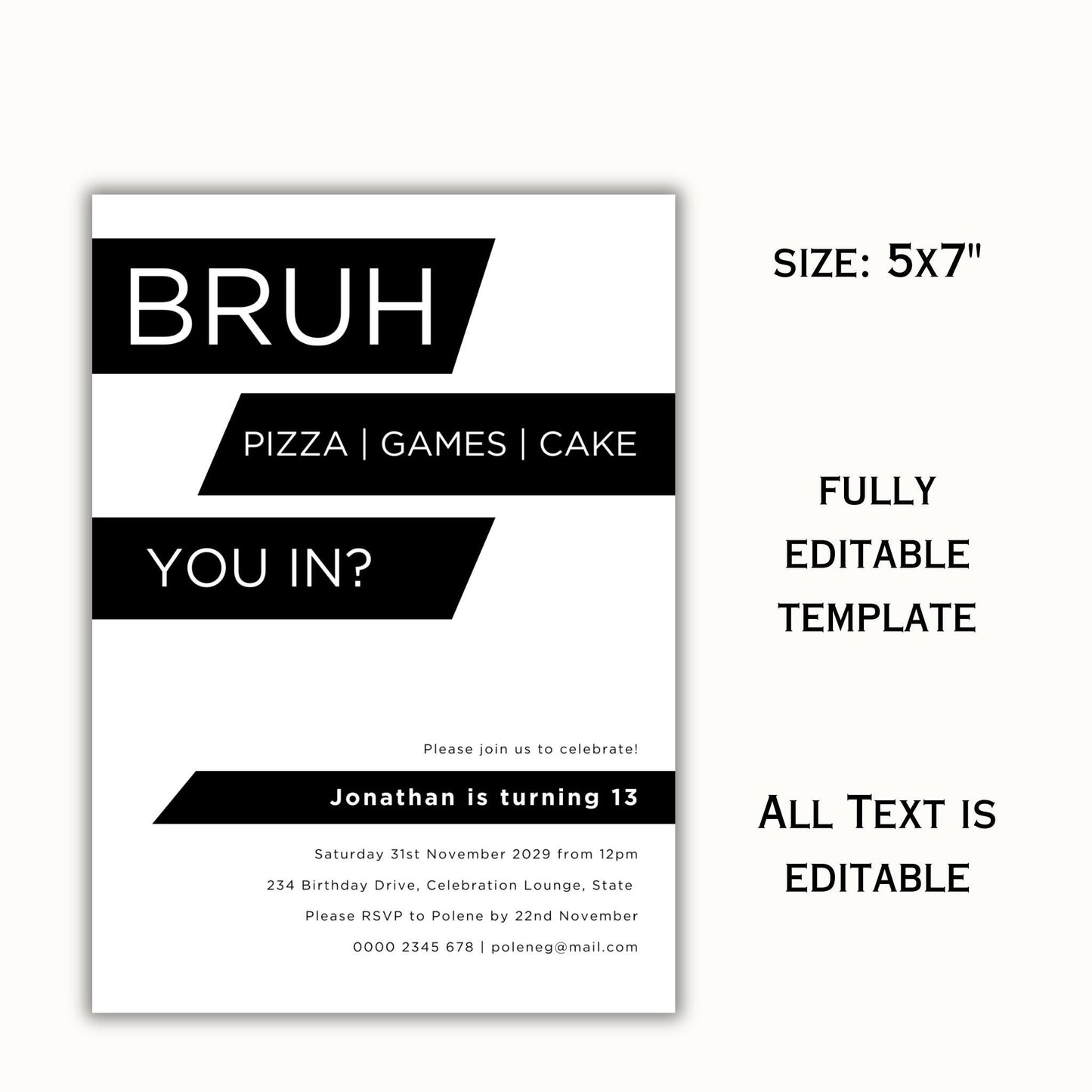 Bruh You in? Birthday Invitation