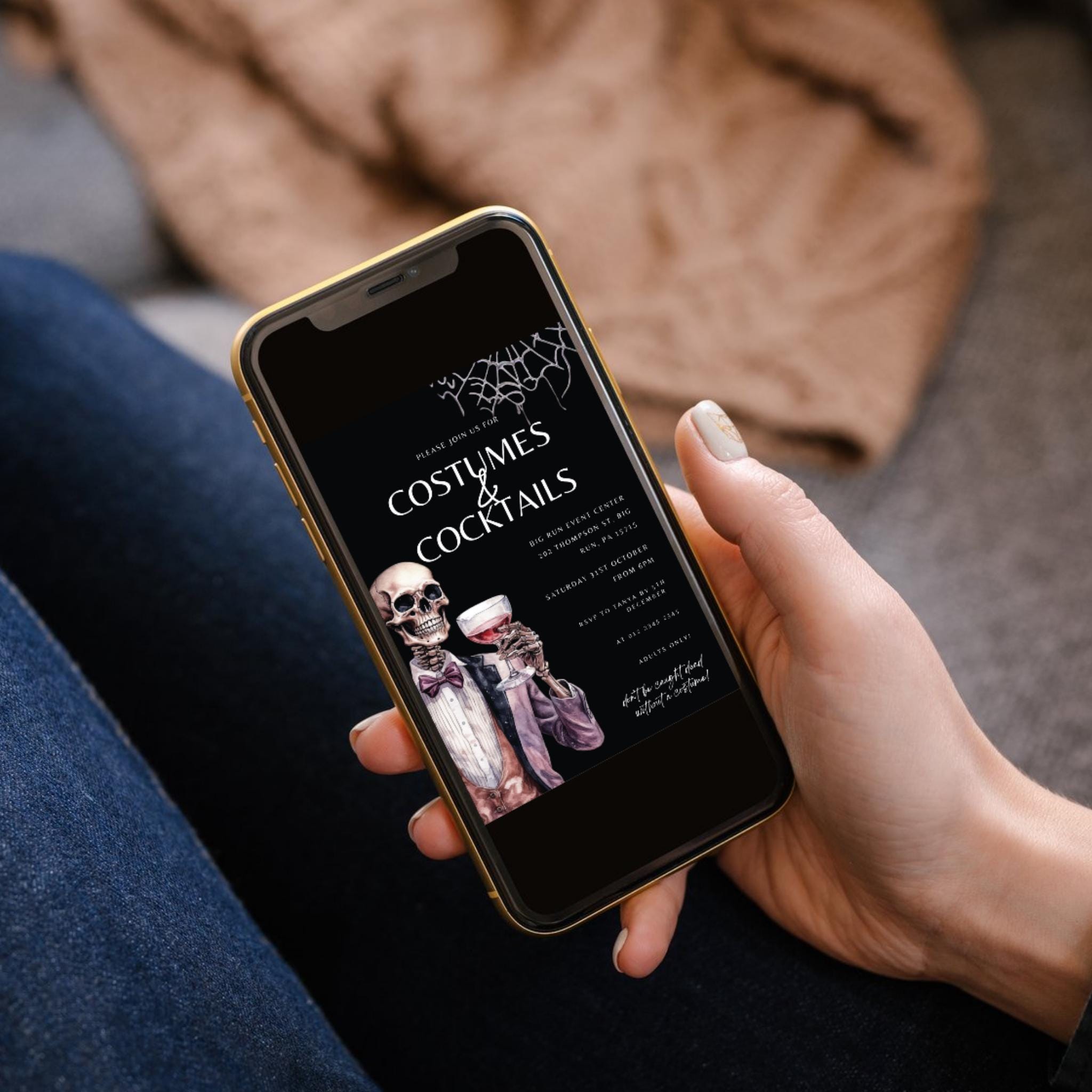 Costumes and Cocktails Invitation Template