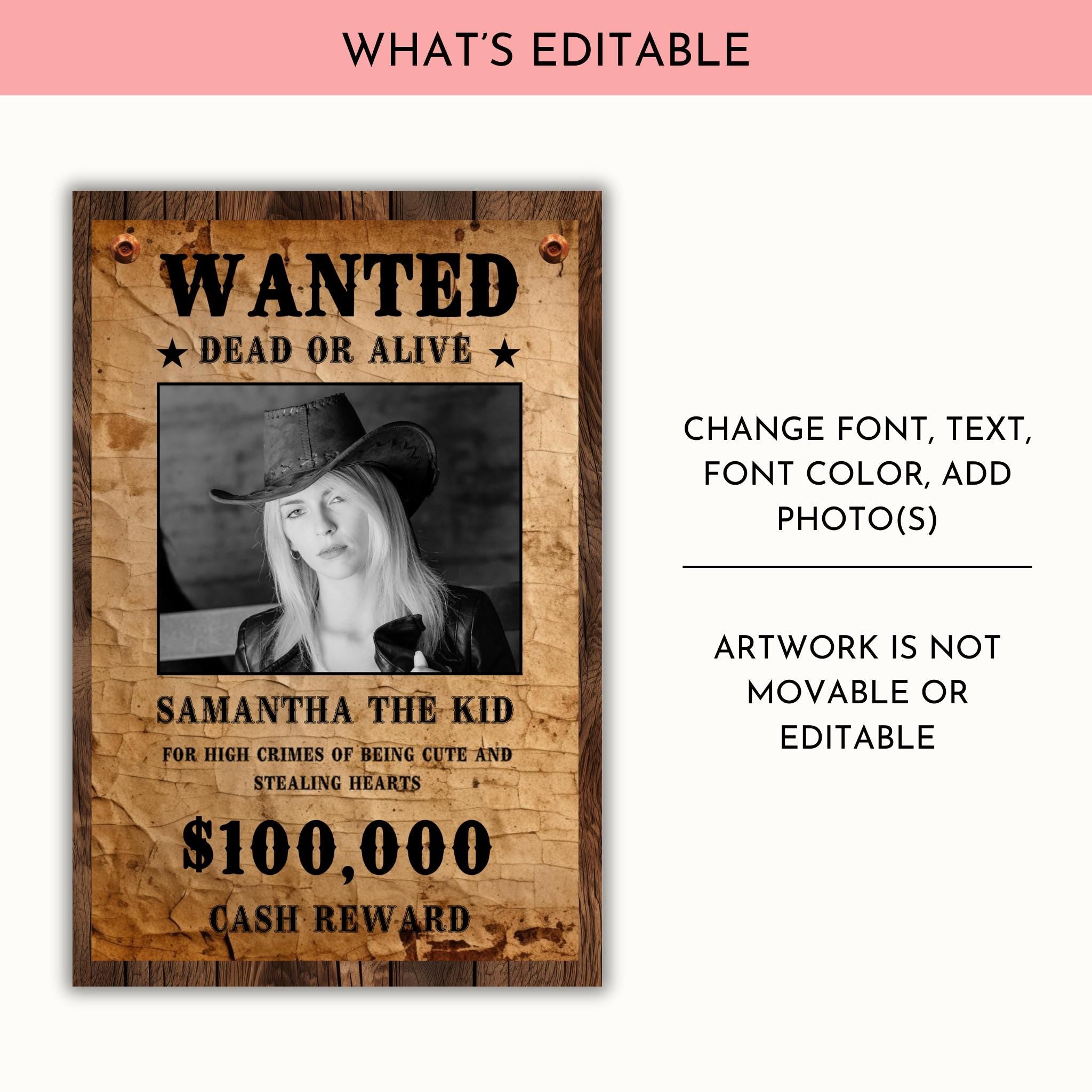 Wanted Welcome Sign Template