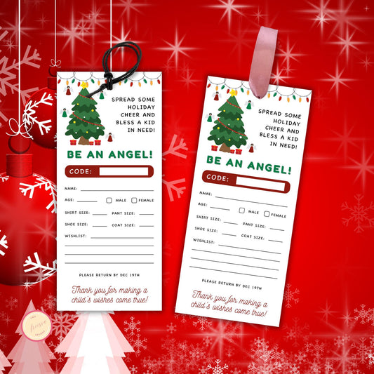 Christmas  Angel Tree Gift Tags