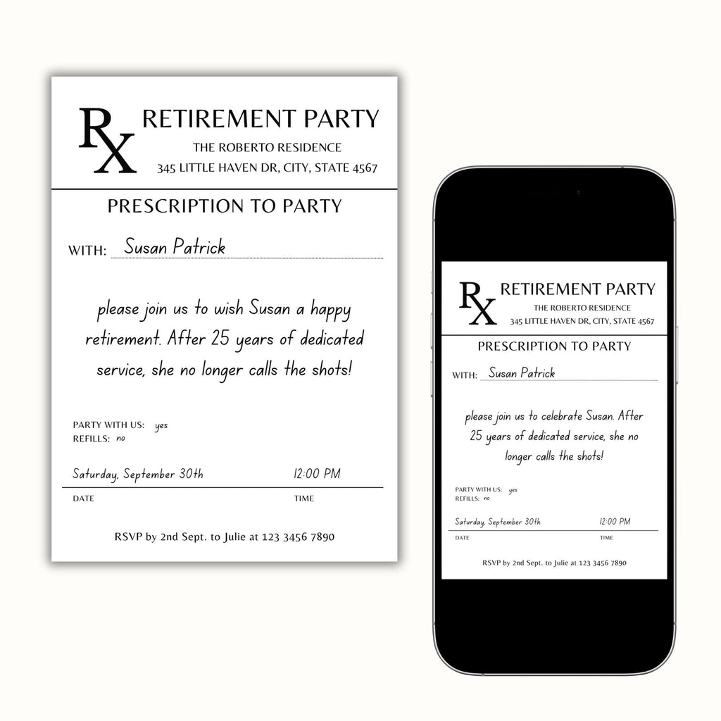 Medical Retirement Party Invitation Template