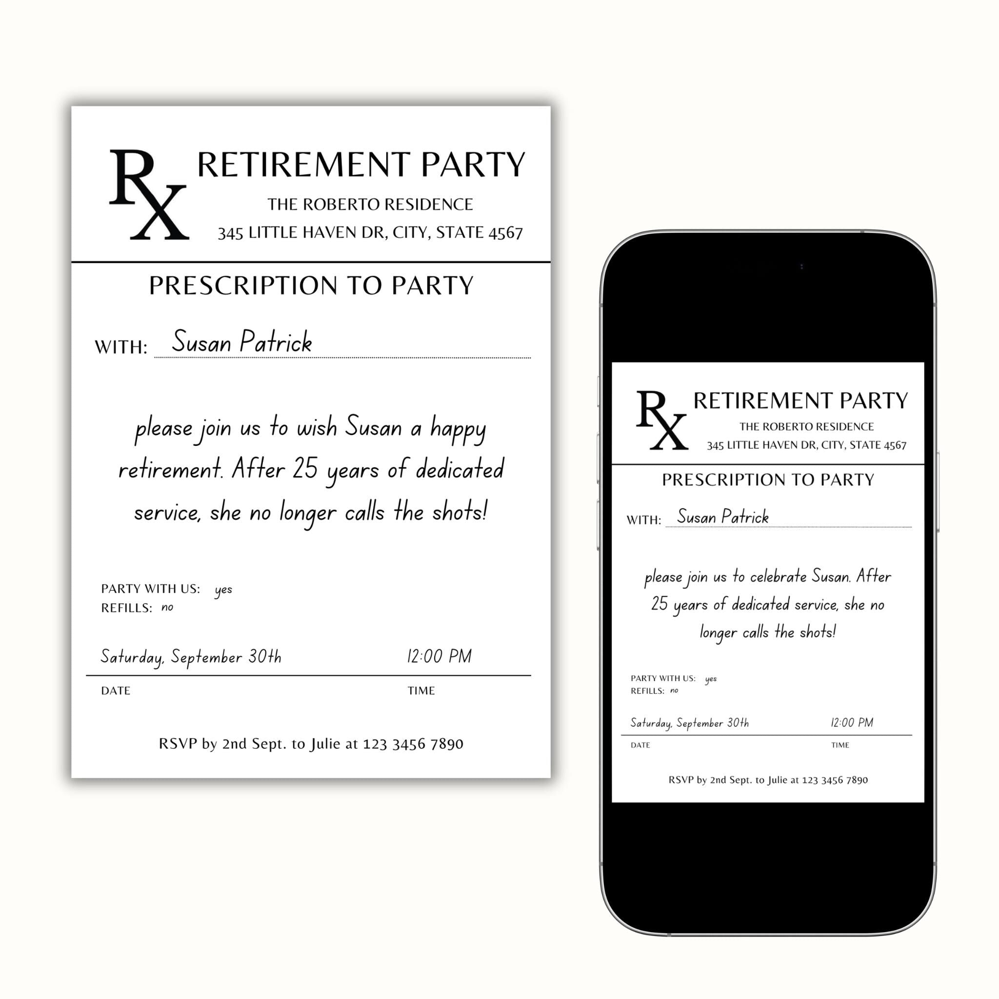 Medical Retirement Party Invitation Template