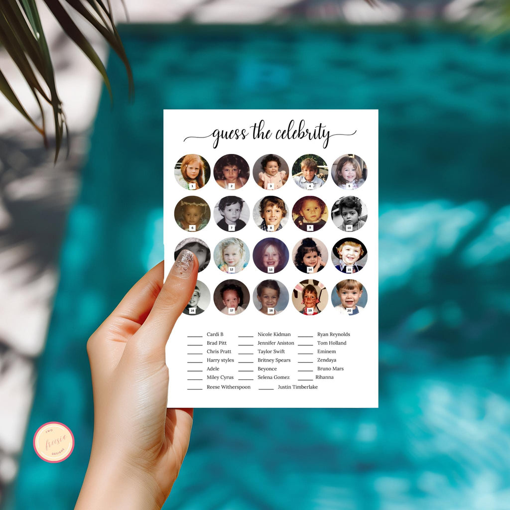 Guess The Celebrity Baby Shower Game