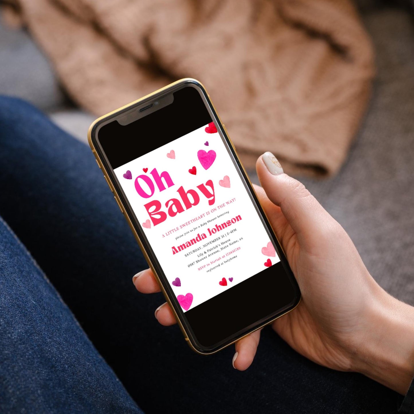 Valentine's Day Baby Shower Invitation