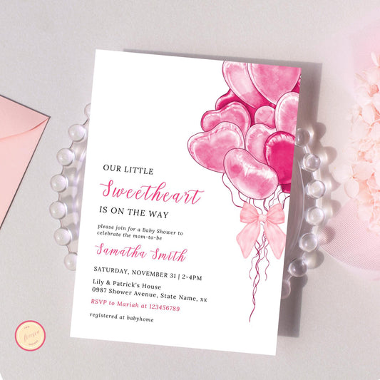 Valentine's Day Baby Shower Invitation