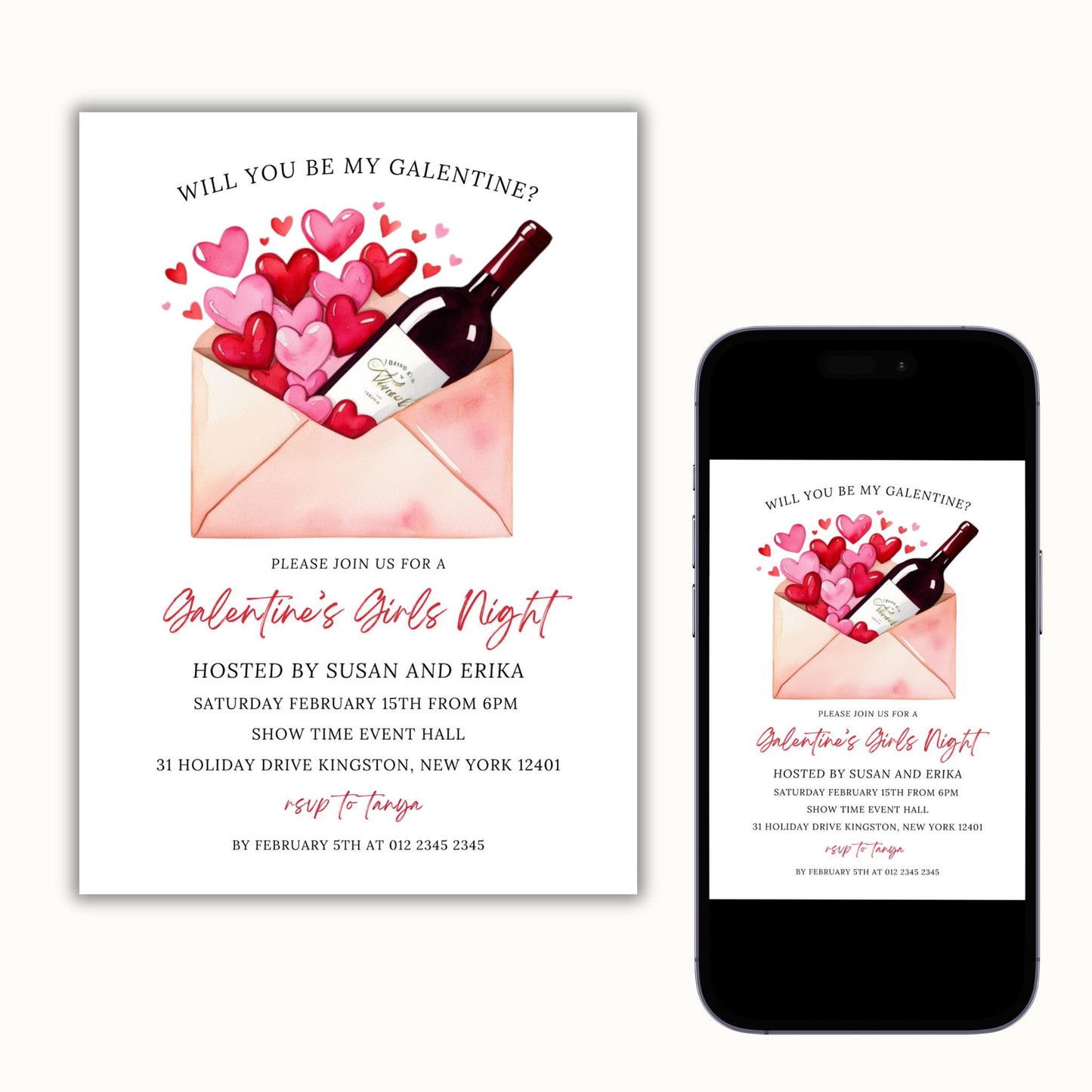 Galentine's Party Invitation
