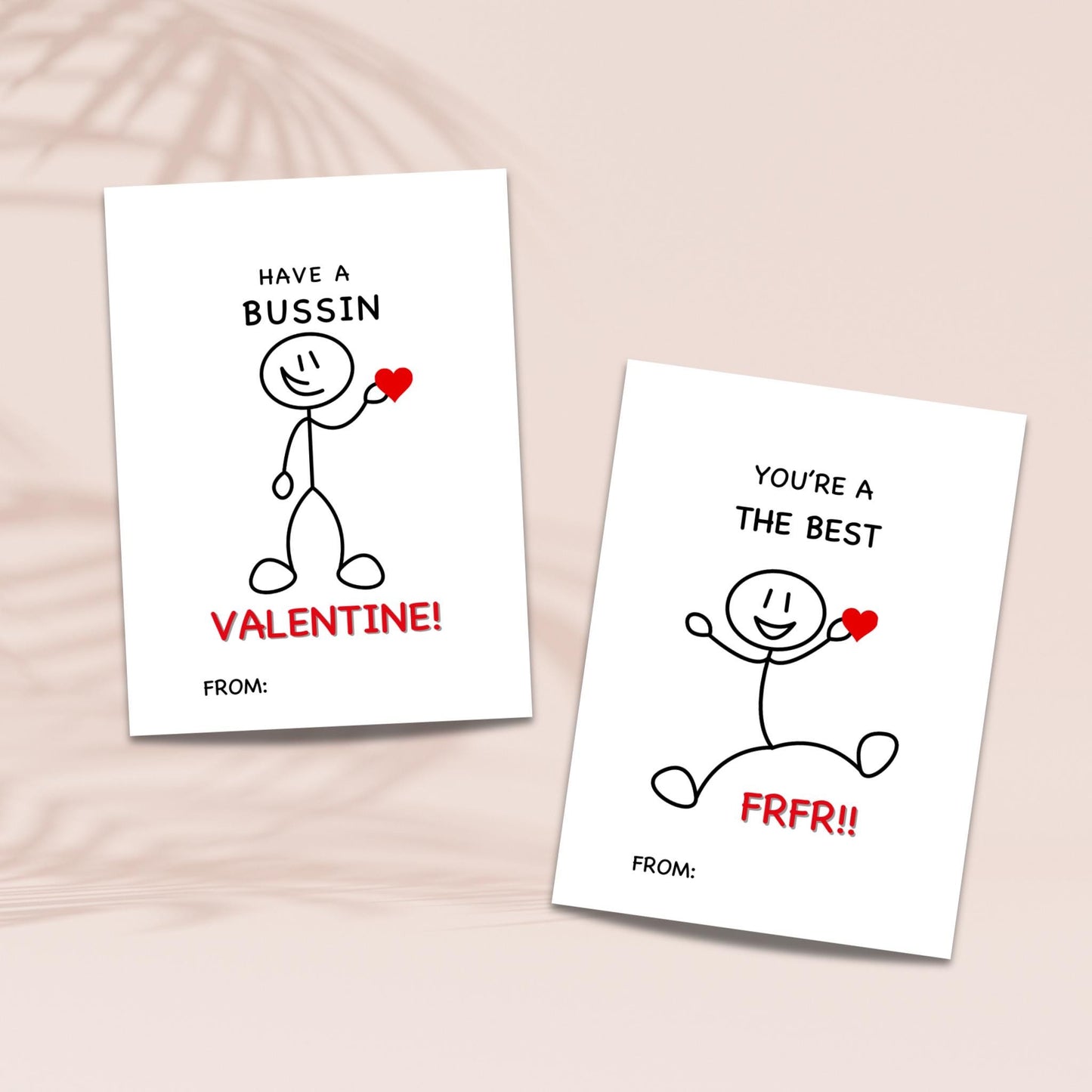 Gen Z Slang Valentine Cards | Ready to Print