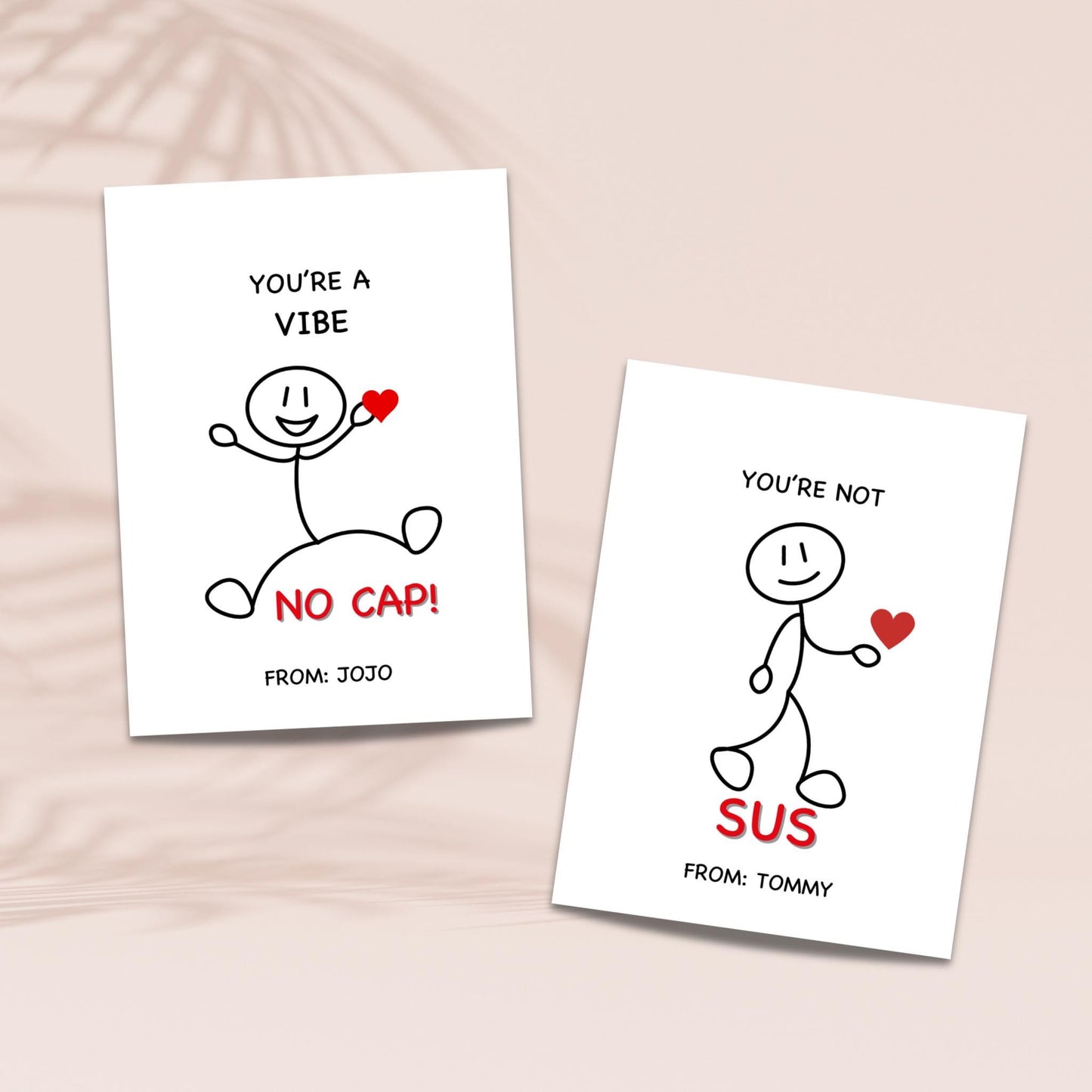 Editable Gen Z Slang Valentine Cards