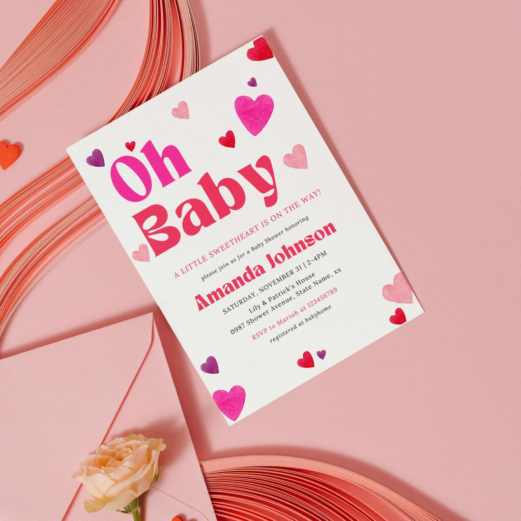 Valentine's Day Baby Shower Invitation