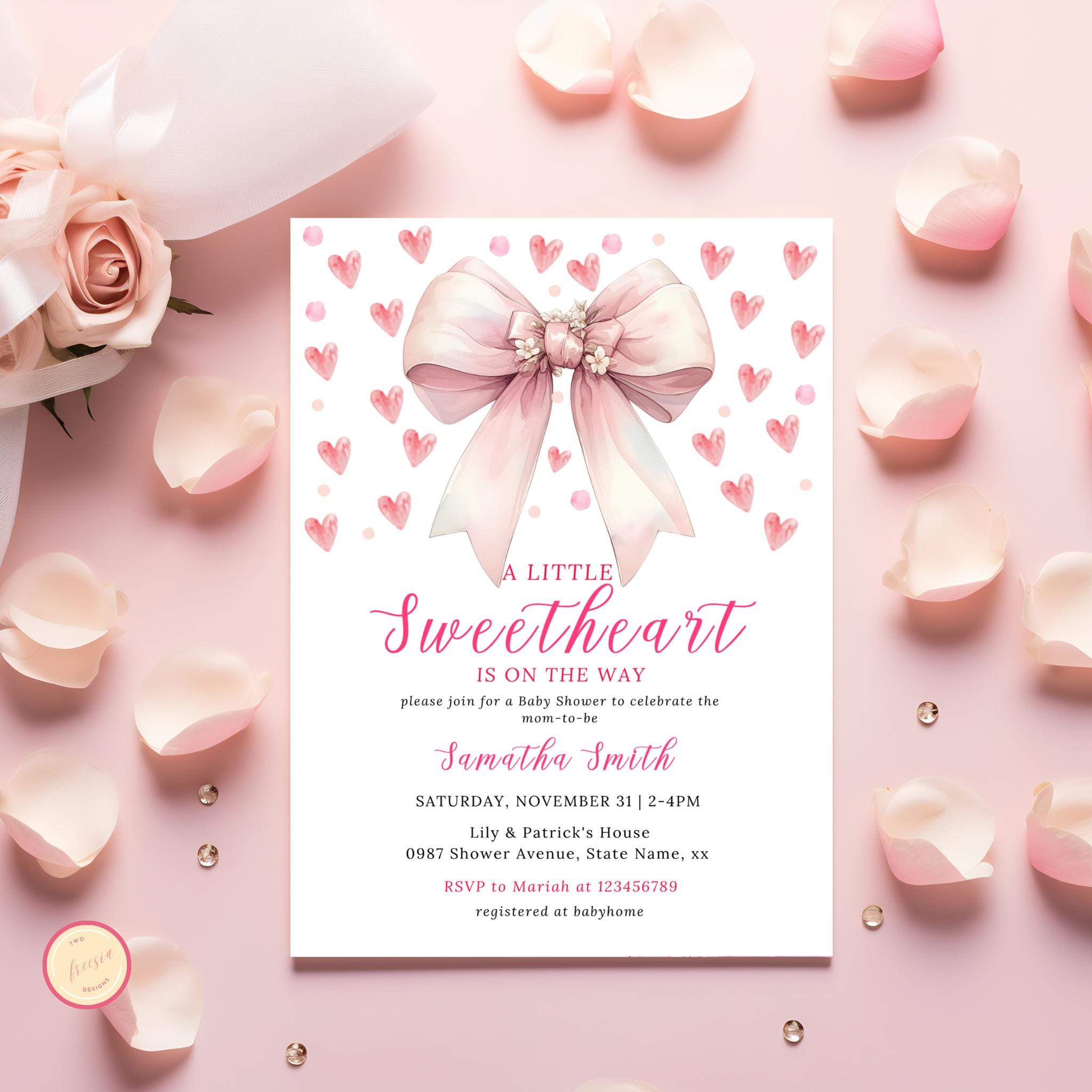 Valentine's Day Baby Shower Invitation