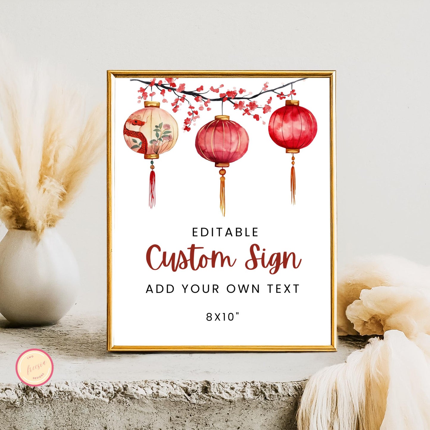 Chinese New Year Party Table Sign