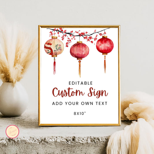 Chinese New Year Party Table Sign