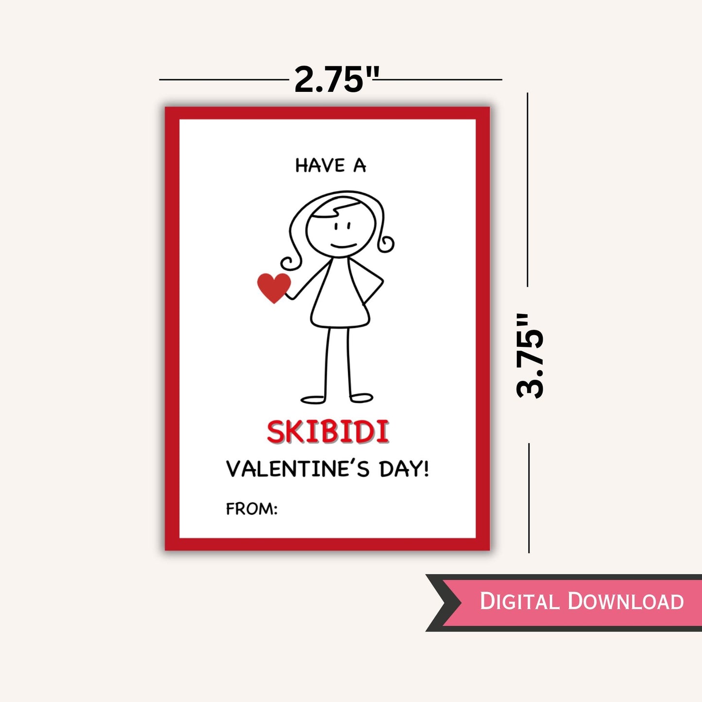 Gen Z Slang Valentine Cards, Funny Printable Classroom Valentine, Kids Tween Valentine's Day Gift, Tween Girl Valentine, Middle School Card