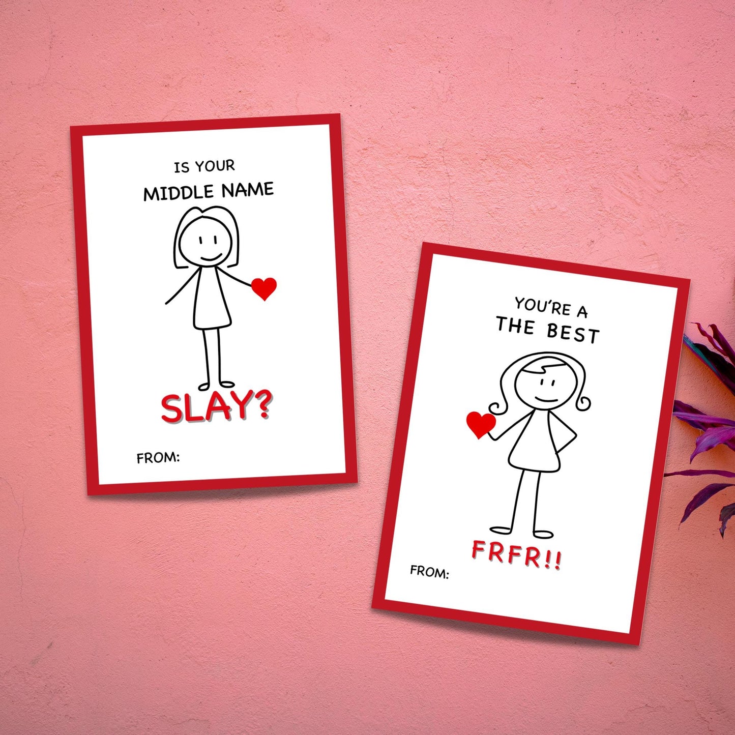 Gen Z Slang Valentine Cards, Funny Printable Classroom Valentine, Kids Tween Valentine's Day Gift, Tween Girl Valentine, Middle School Card