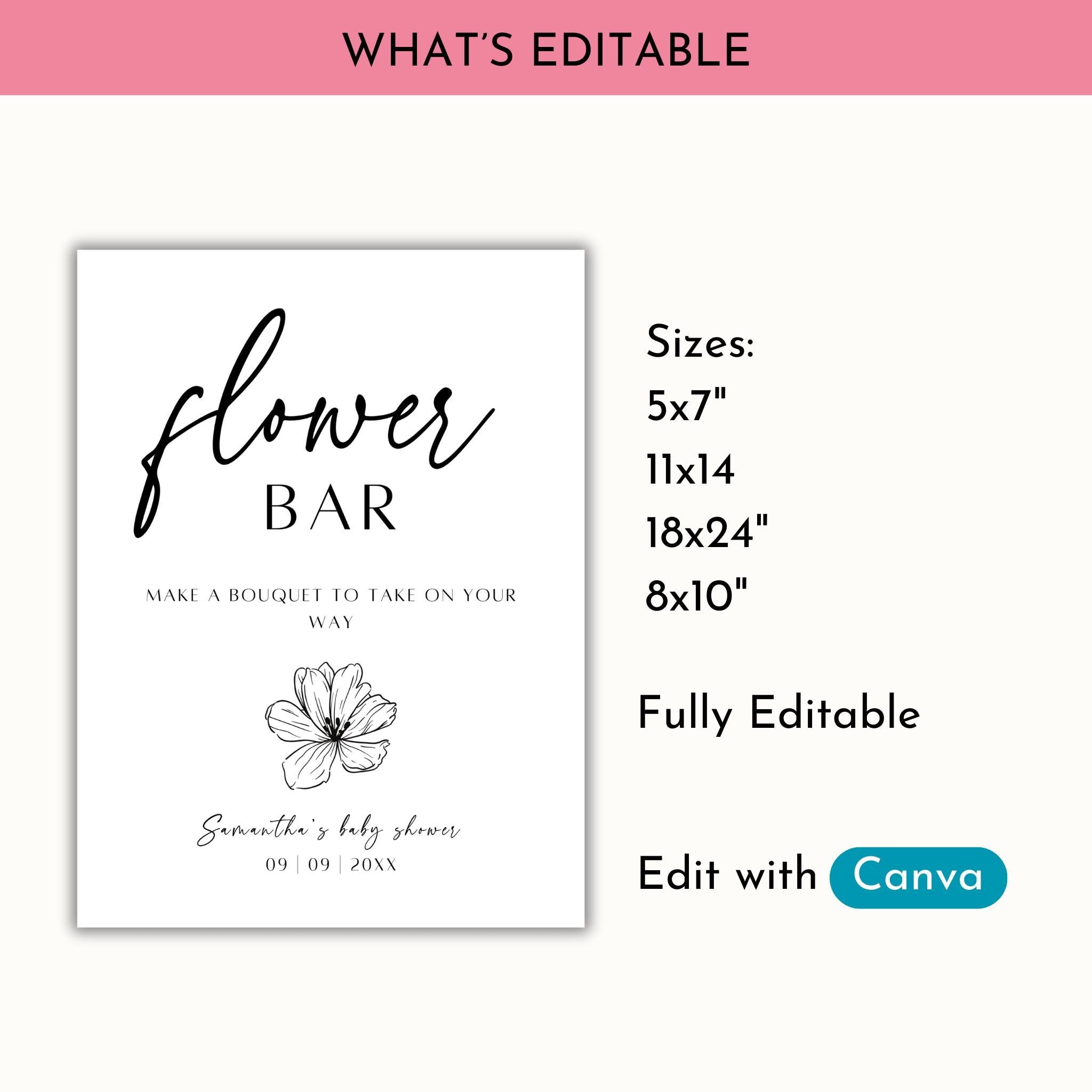 Flower Bar Sign