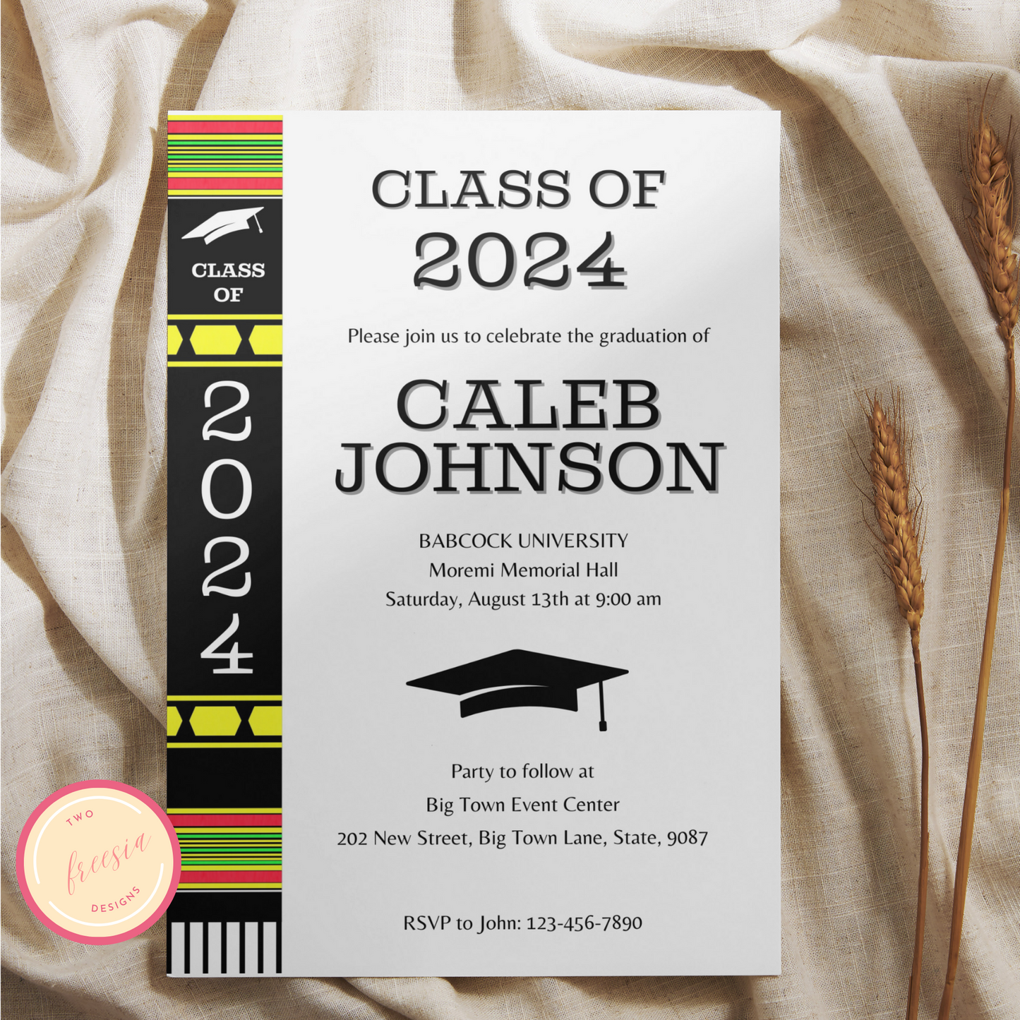 Editable Graduation Invitation Template